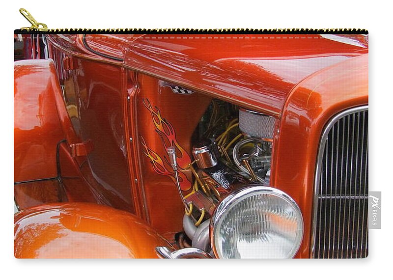 Ford V8 Zip Pouch featuring the photograph Ford V8 Right Side View by Mary Deal