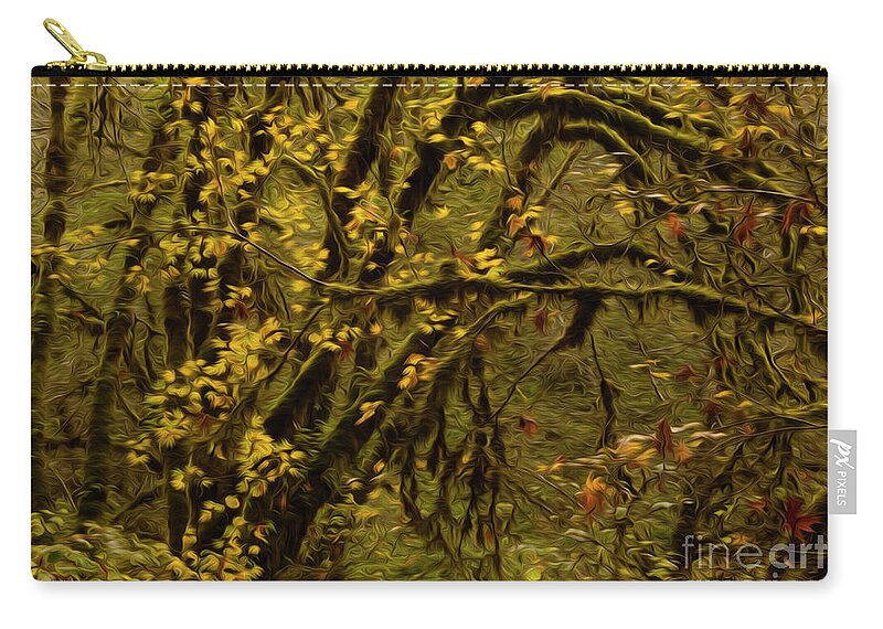 Trees Zip Pouch featuring the photograph Forest Abstract 1 by Vivian Christopher