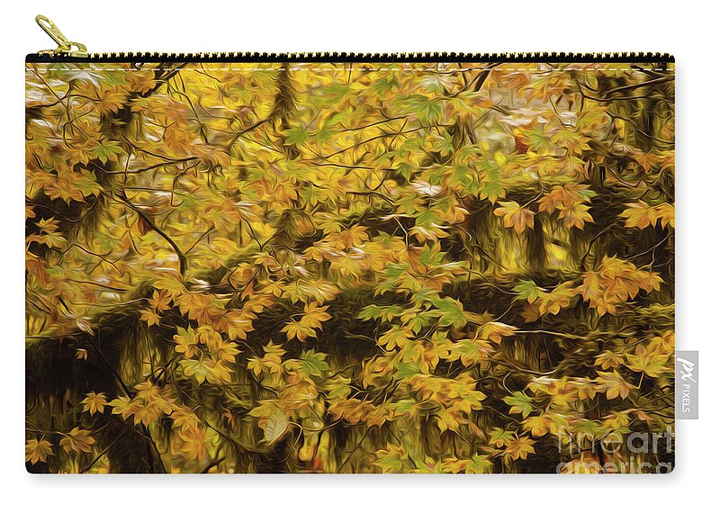 Trees Zip Pouch featuring the photograph Forest Abstract 2 by Vivian Christopher