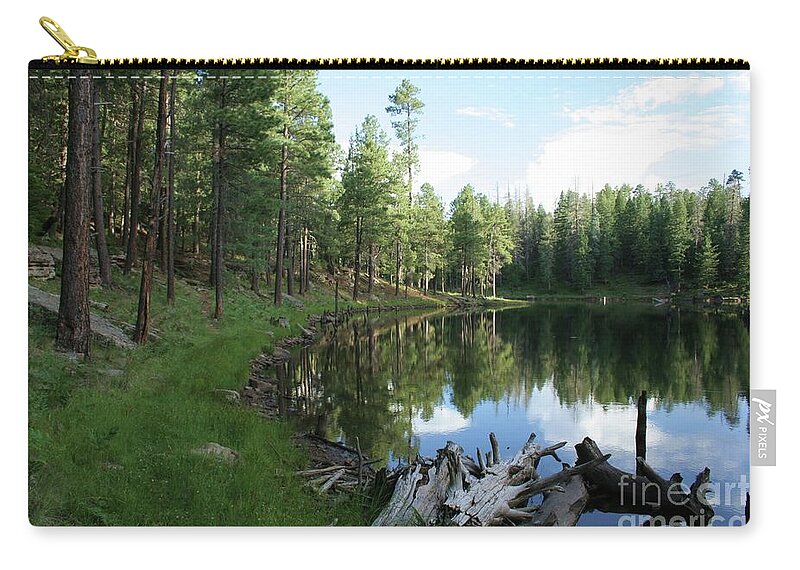 Lake Zip Pouch featuring the photograph Forest Lake by Julie Lueders 