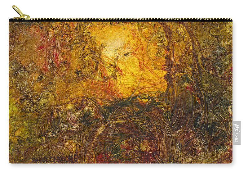 Forest Carry-all Pouch featuring the painting Forest Light 60 by David Ladmore