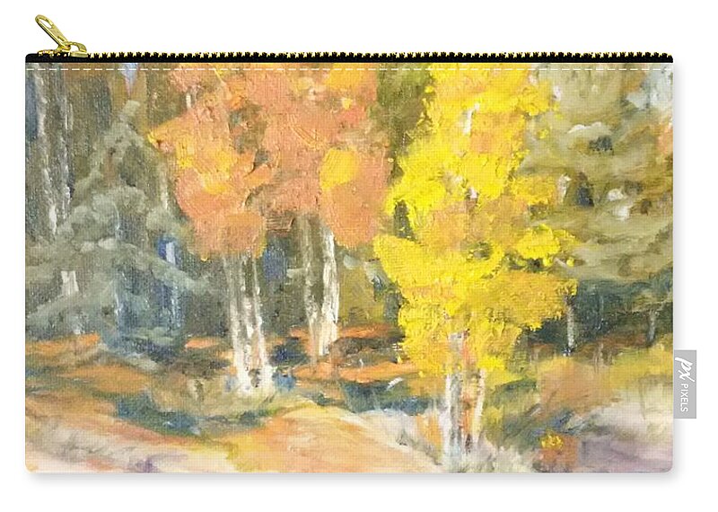 Painting Carry-all Pouch featuring the painting Forest by Sheila Romard