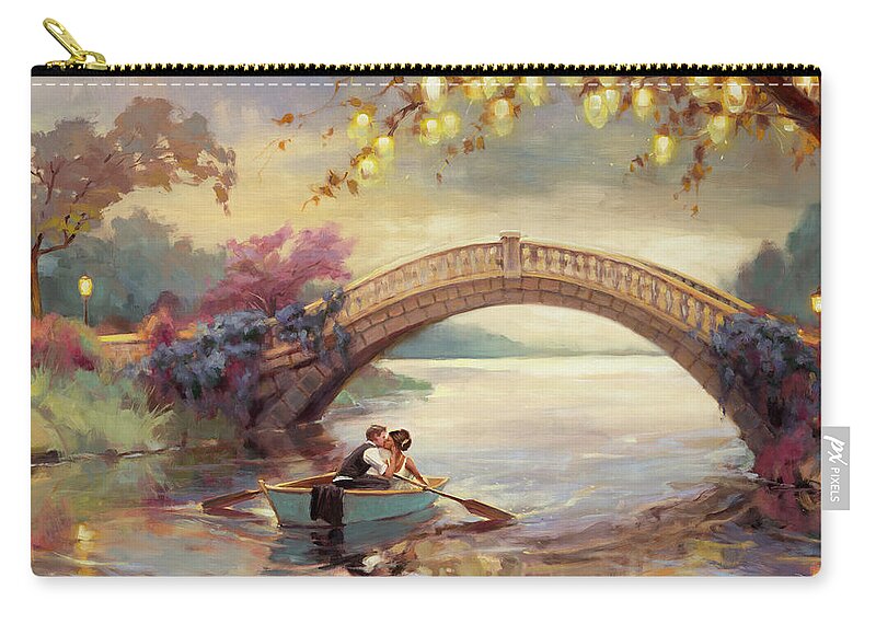 Romance Zip Pouch featuring the painting Forever Yours by Steve Henderson