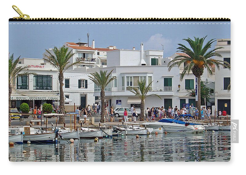 Europe Zip Pouch featuring the photograph Fornells, Menorca by Rod Johnson