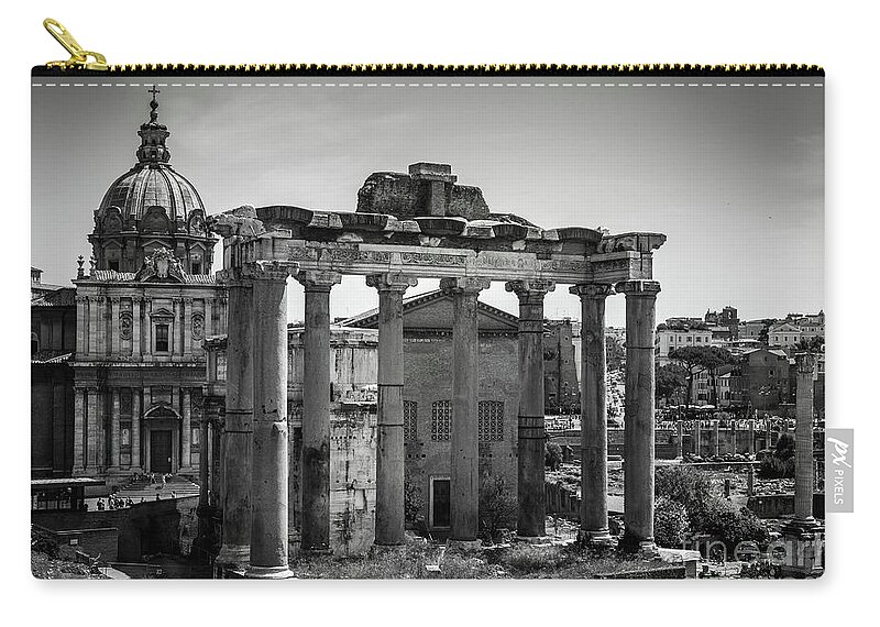 Foro Carry-all Pouch featuring the photograph Foro Romano, Rome Italy by Perry Rodriguez