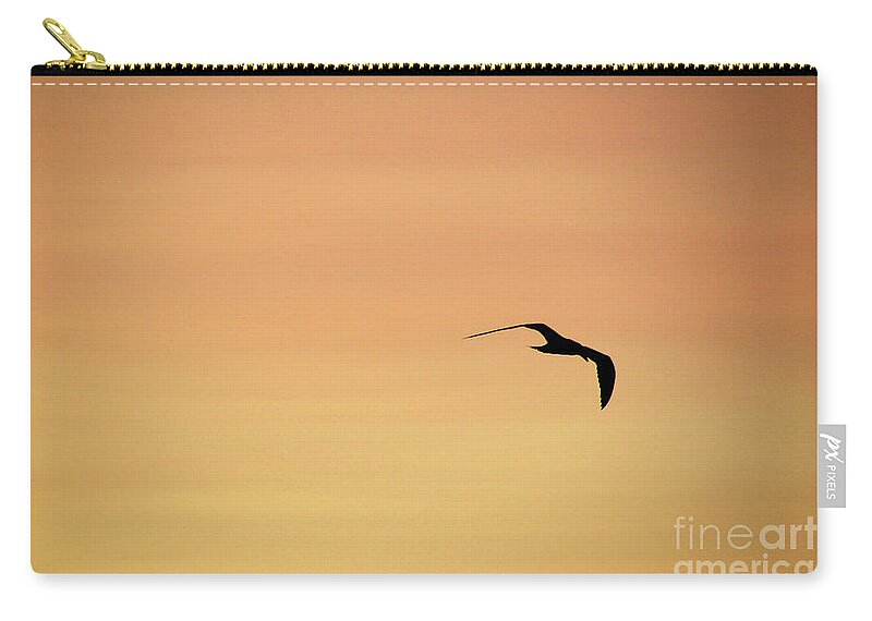 Grantlake Zip Pouch featuring the photograph Forster's Tern Silhouette by Erica Freeman