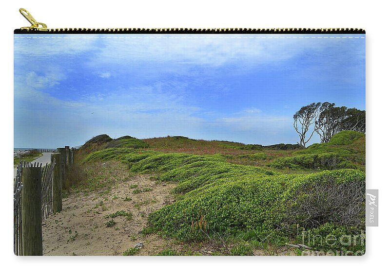 Fort Fisher Zip Pouch featuring the photograph Fort Fisher Landscape by Amy Lucid