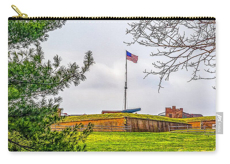 Fort Mchenry Zip Pouch featuring the photograph Fort McHenry National Monument by Nick Zelinsky Jr