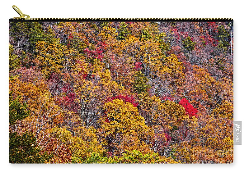 Fort-mountain Zip Pouch featuring the photograph Fort Mountain State Park #2 by Bernd Laeschke