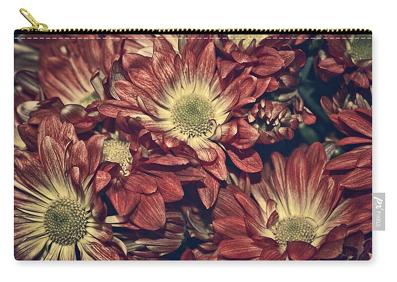 Daisies Zip Pouch featuring the photograph Foulee de petales - 04b by Variance Collections