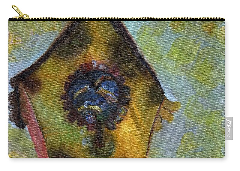Oil Painting Zip Pouch featuring the painting Four Hungry Children by Susan Hensel