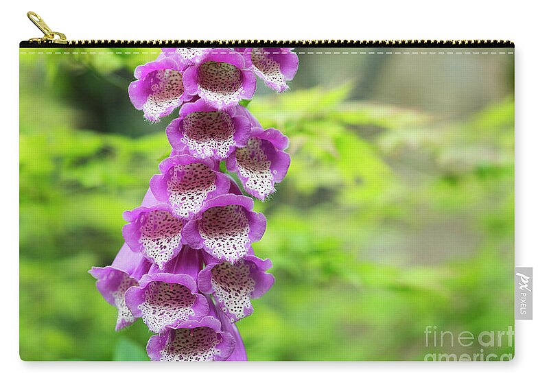 Foxglove Zip Pouch featuring the photograph Foxglove Flowering by Tim Gainey