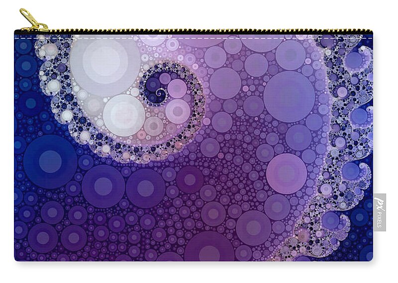 Fractals And Old Lace Zip Pouch featuring the digital art Fractals and Old Lace by Susan Maxwell Schmidt