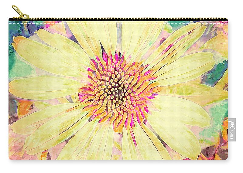 Flower Zip Pouch featuring the photograph Fractoral III by Jack Torcello