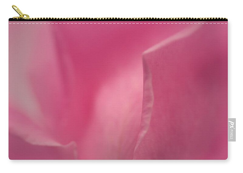  Zip Pouch featuring the photograph Frail Pink Rose by The Art Of Marilyn Ridoutt-Greene
