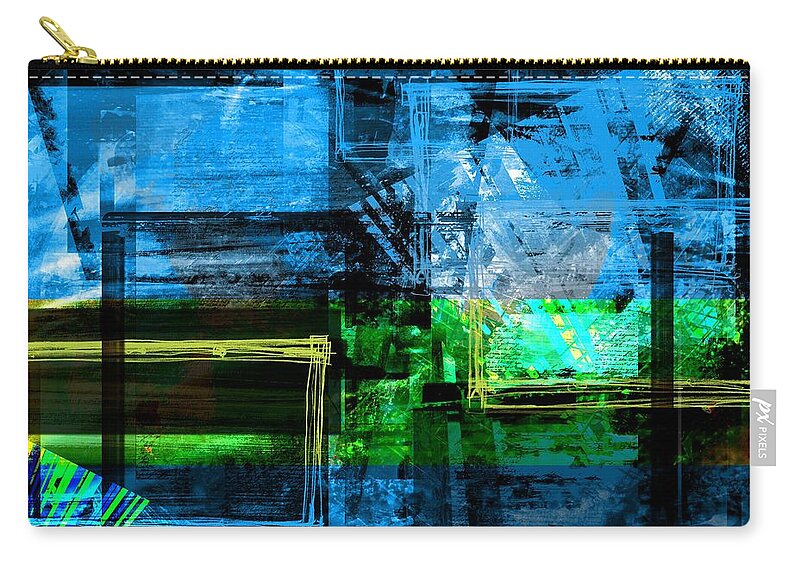 Abstract Zip Pouch featuring the digital art Framing Thoughts by Art Di