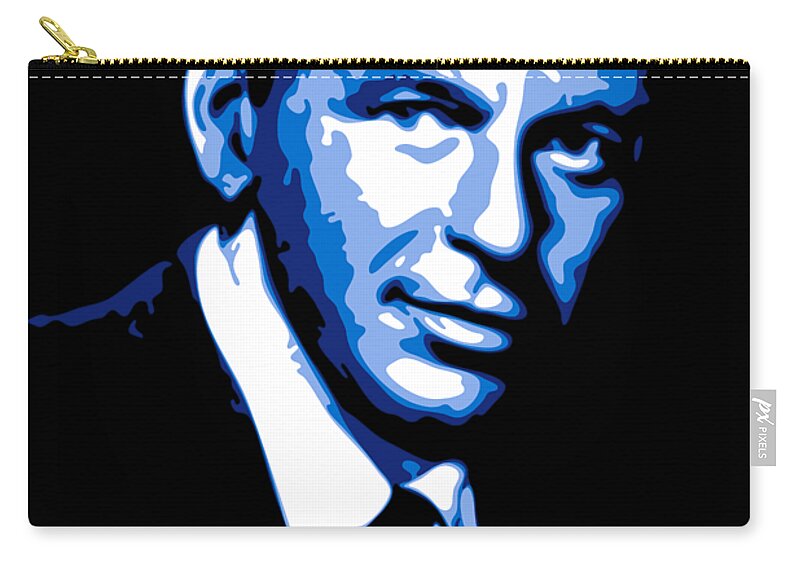 Frank Sinatra Carry-all Pouch featuring the digital art Frank Sinatra by DB Artist
