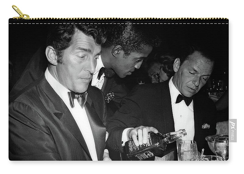 Sinatra Zip Pouch featuring the photograph Frank Sinatra Drank American Whiskey His Way by Doc Braham