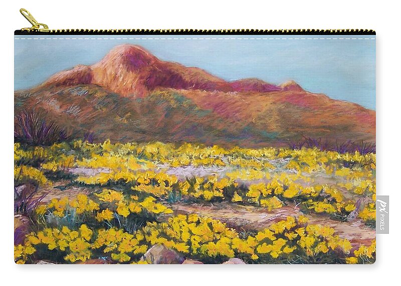 Landscape Zip Pouch featuring the pastel Franklin Poppies by Candy Mayer