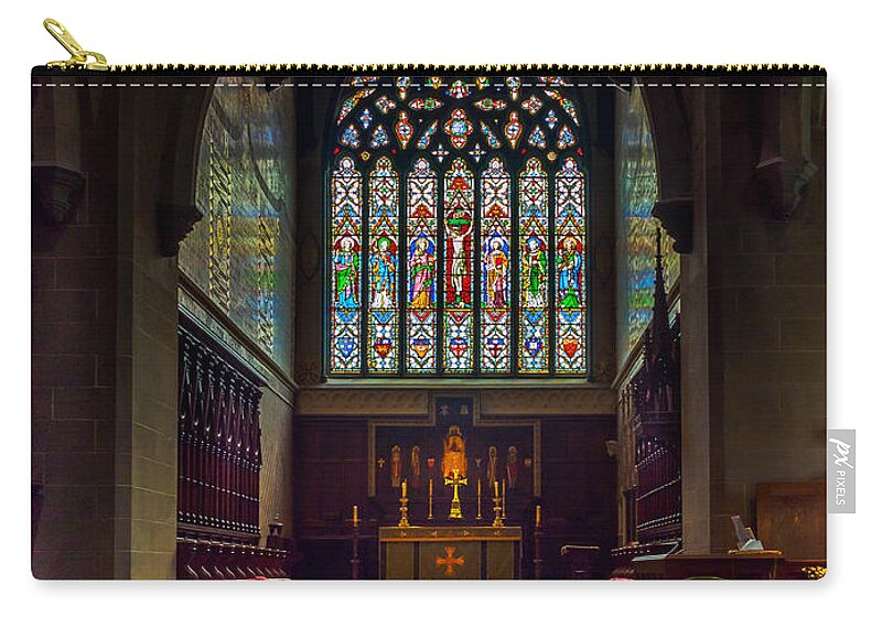 Canada Zip Pouch featuring the photograph Fredericton Cathedral by Mark Llewellyn