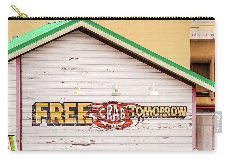 San Francisco Zip Pouch featuring the photograph Free Crabs Tomorrow by Art Block Collections