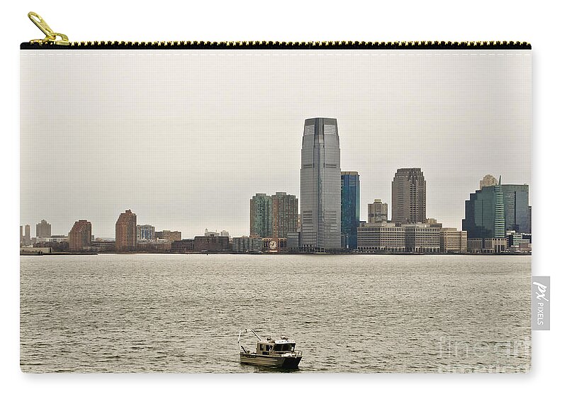New York From Ferry Zip Pouch featuring the photograph Free from hustle and bustle by Elena Perelman