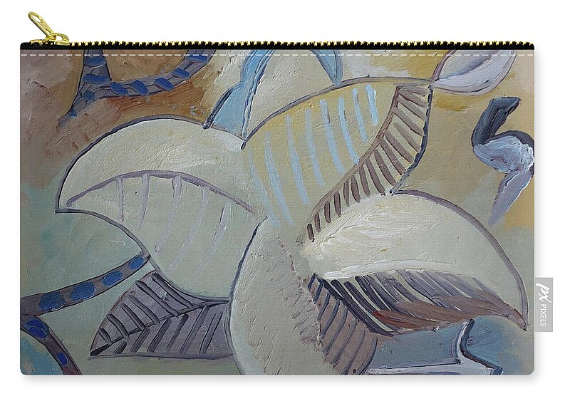 Abstract Zip Pouch featuring the painting Freebird by Peregrine Roskilly