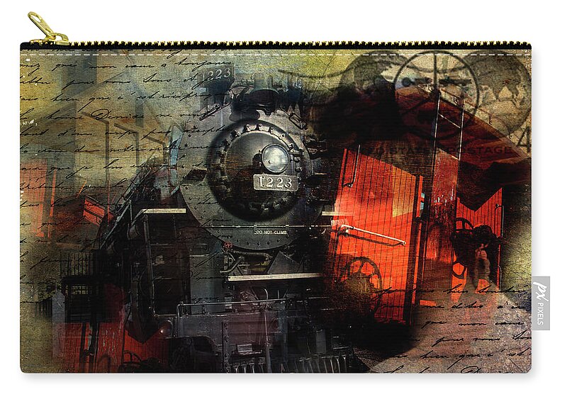 Train Zip Pouch featuring the photograph Freedom Train by Evie Carrier