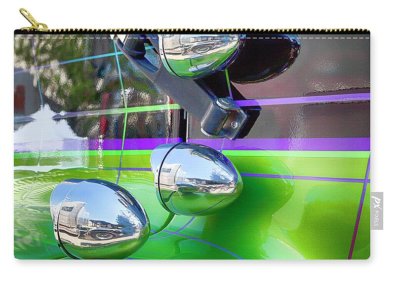 Freightliner Zip Pouch featuring the photograph Freightliner Abstract by Theresa Tahara
