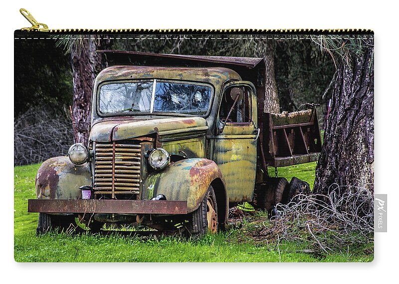Old Truck Zip Pouch featuring the photograph French Creek Truck by Steph Gabler