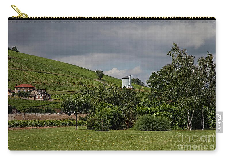 Vineyard Zip Pouch featuring the photograph French Vineyard by Timothy Johnson