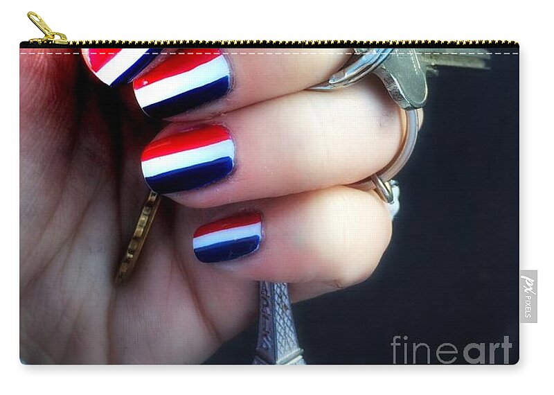 France Carry-all Pouch featuring the photograph Frenchy Nails by HELGE Art Gallery