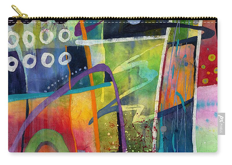 Abstract Zip Pouch featuring the painting Fresh Jazz by Hailey E Herrera