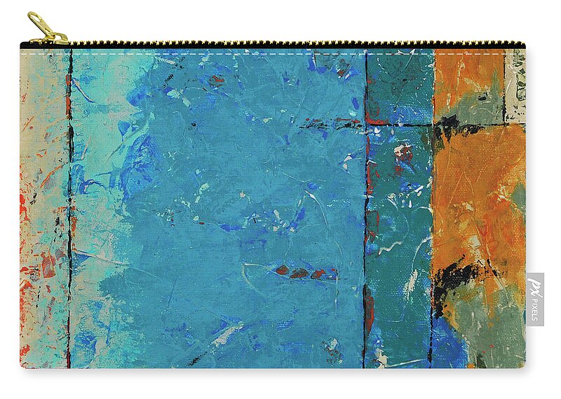 Abstract Zip Pouch featuring the painting Fresh Start by Jim Benest