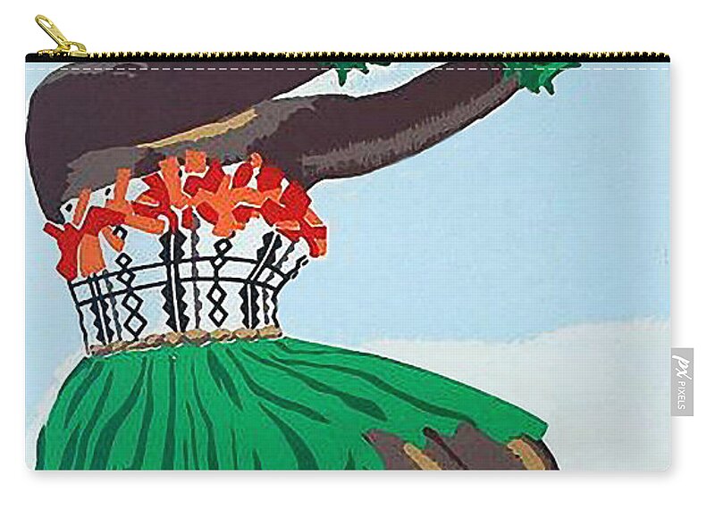 Friendly Zip Pouch featuring the painting Friendly Fiji Welcomes You by Long Shot