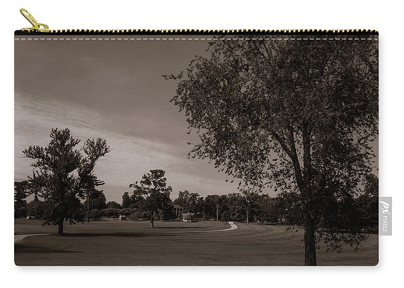 Hermitage Zip Pouch featuring the photograph From The Fields - The Hermitage by James L Bartlett