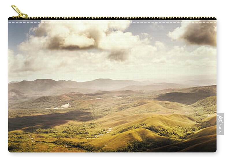Magnificent Zip Pouch featuring the photograph From Zeehan to Trial Harbour by Jorgo Photography