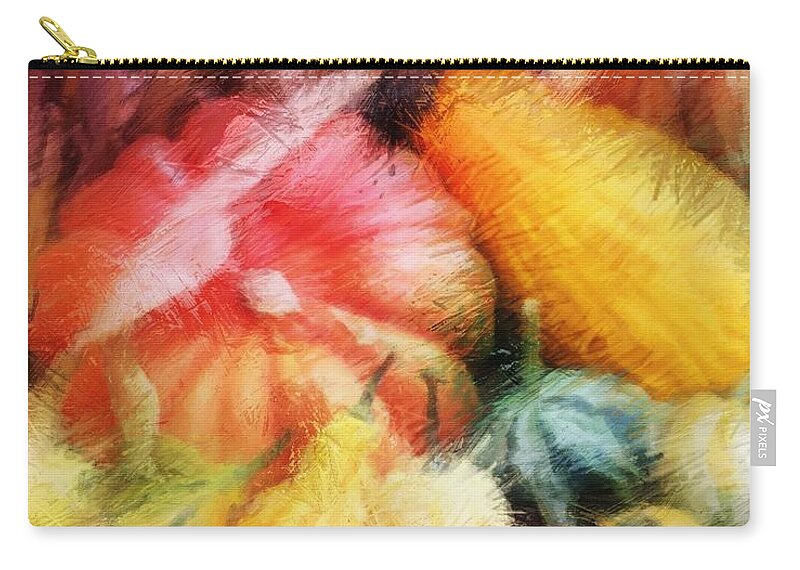 Midwest Zip Pouch featuring the photograph Frost on the Pumpkin by Diane Lindon Coy