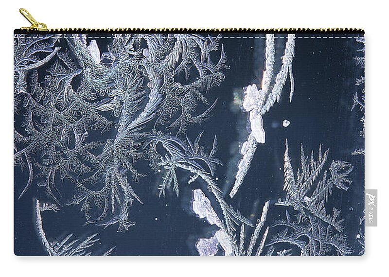 Frost Macro Carry-all Pouch featuring the photograph Frost Series 7 by Mike Eingle