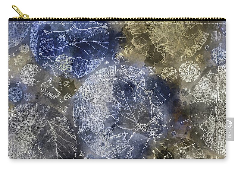 Pattern Zip Pouch featuring the photograph Frosted Leaves by Susan Eileen Evans