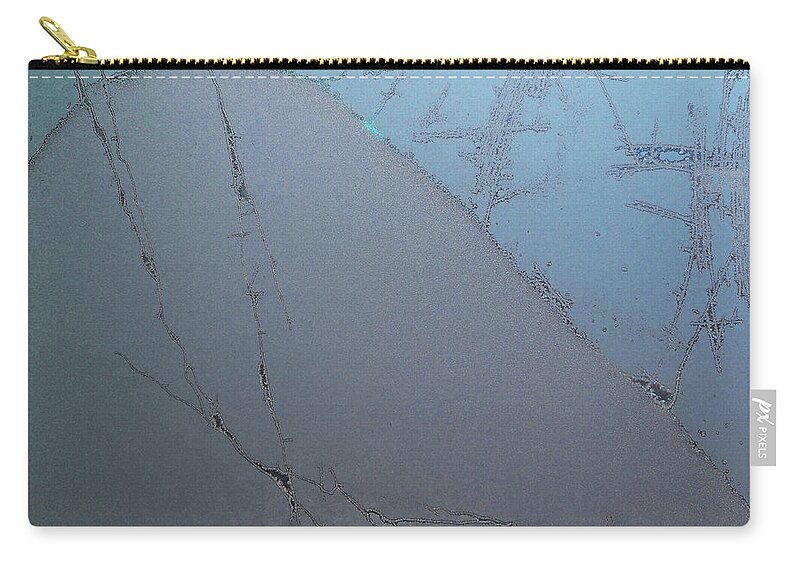 Frostwork Zip Pouch featuring the photograph Frostwork - The Hill by Attila Meszlenyi