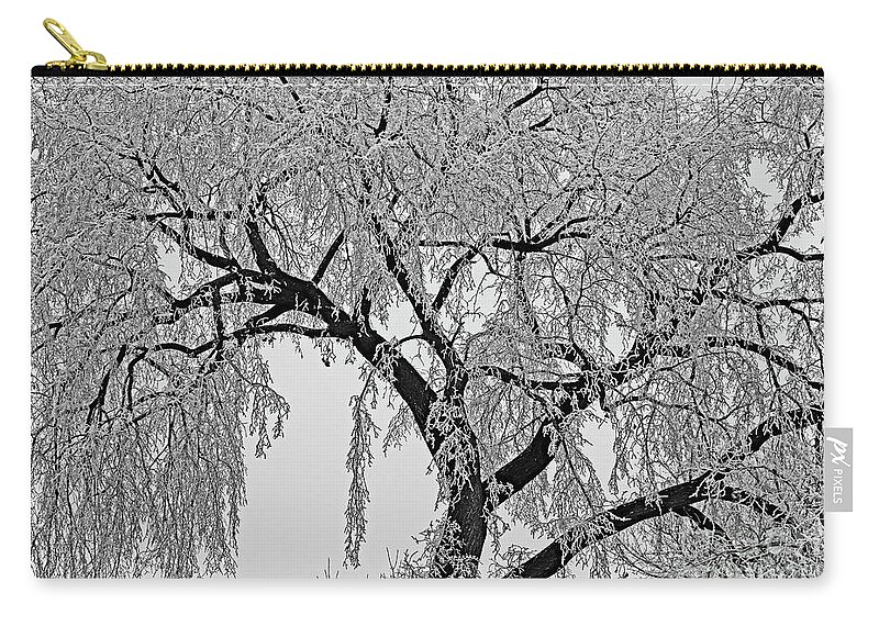  Carry-all Pouch featuring the digital art Frosty Friday by Darcy Dietrich