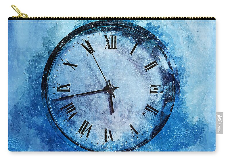 Time Zip Pouch featuring the digital art Frozen In Time by Ian Mitchell