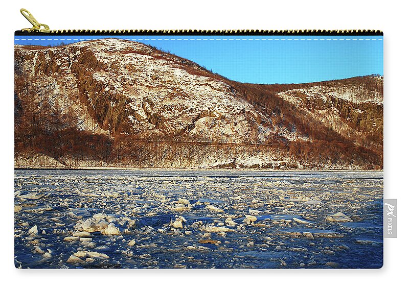 Cold Zip Pouch featuring the photograph Frozen by James Kirkikis
