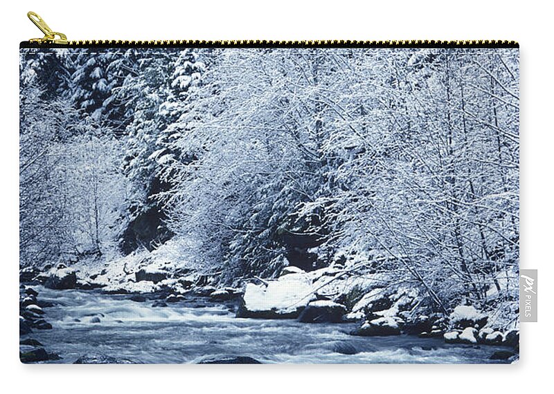 Beautiful Zip Pouch featuring the photograph Frozen Salt Creek by Greg Vaughn - Printscapes