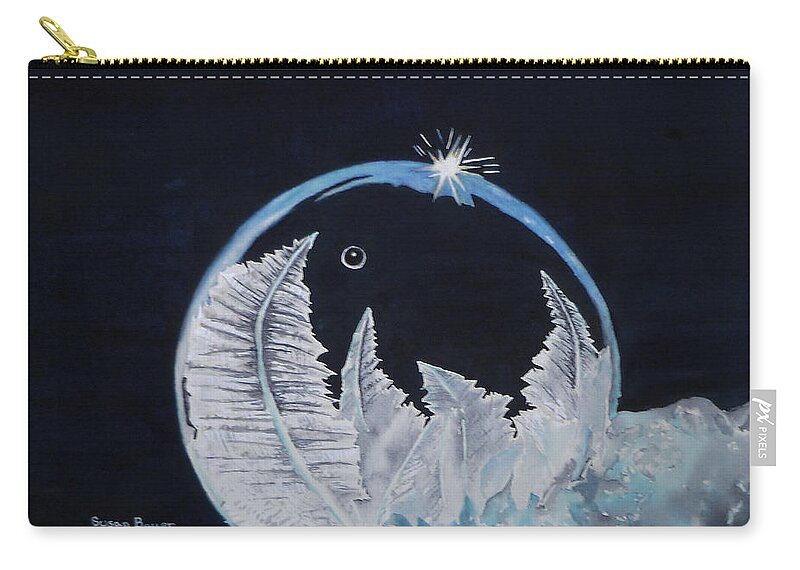 Winter Zip Pouch featuring the painting Frozen by Susan Bauer