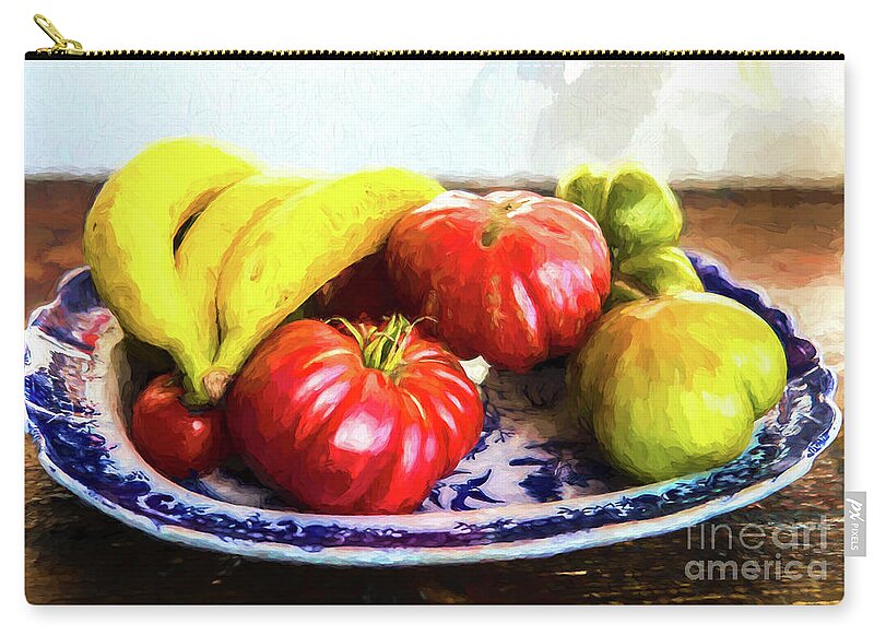 Fruit Bowl Zip Pouch featuring the photograph Fruit bowl by Sheila Smart Fine Art Photography