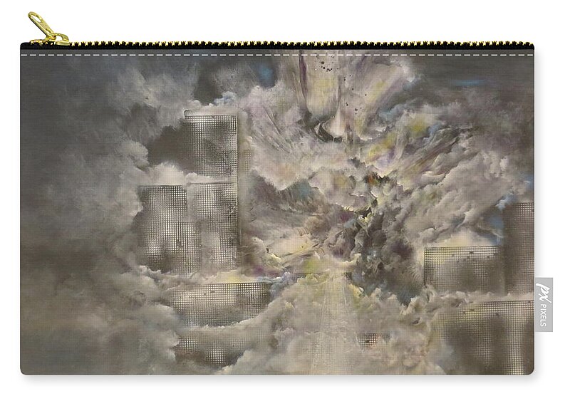 Abstract Zip Pouch featuring the painting Fugacious by Soraya Silvestri
