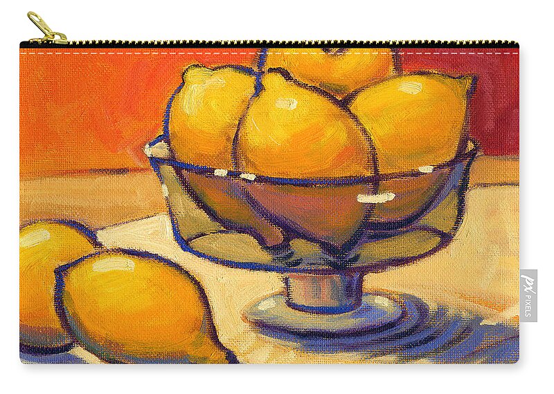 Lemons Zip Pouch featuring the painting Full House by Konnie Kim