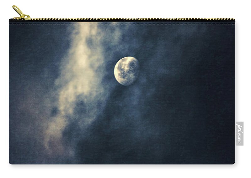 Moon Zip Pouch featuring the photograph Full Moon Blues by Jennie Marie Schell